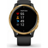 Часы GARMIN VENU GOLD STAINLESS STEEL BEZEL WITH BLACK CASE AND SILICONE BAND 010-02173-33